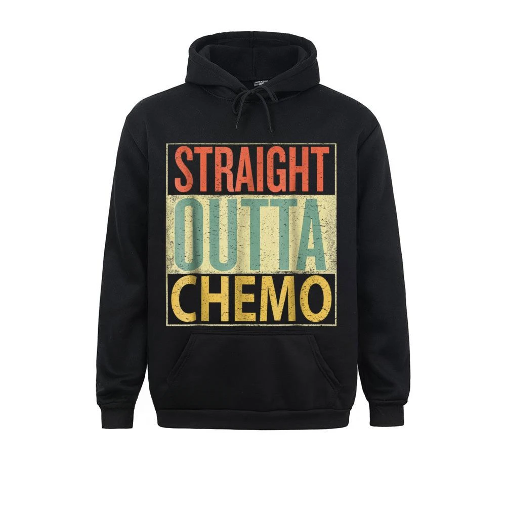 Straight Outta Chemo Shirt. Funny Vintage Retro Feel Long Sleeve Hoodies Men's Sweatshirts Sportswears Popular Unisex Clothing