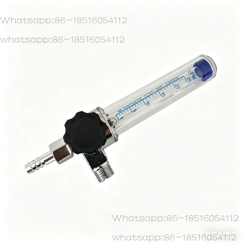 Dual Tube Flow Meter with Pressure Gauge - Adjustable Argon Gas Regulator for Welding, Industrial Gas Control, High Precision