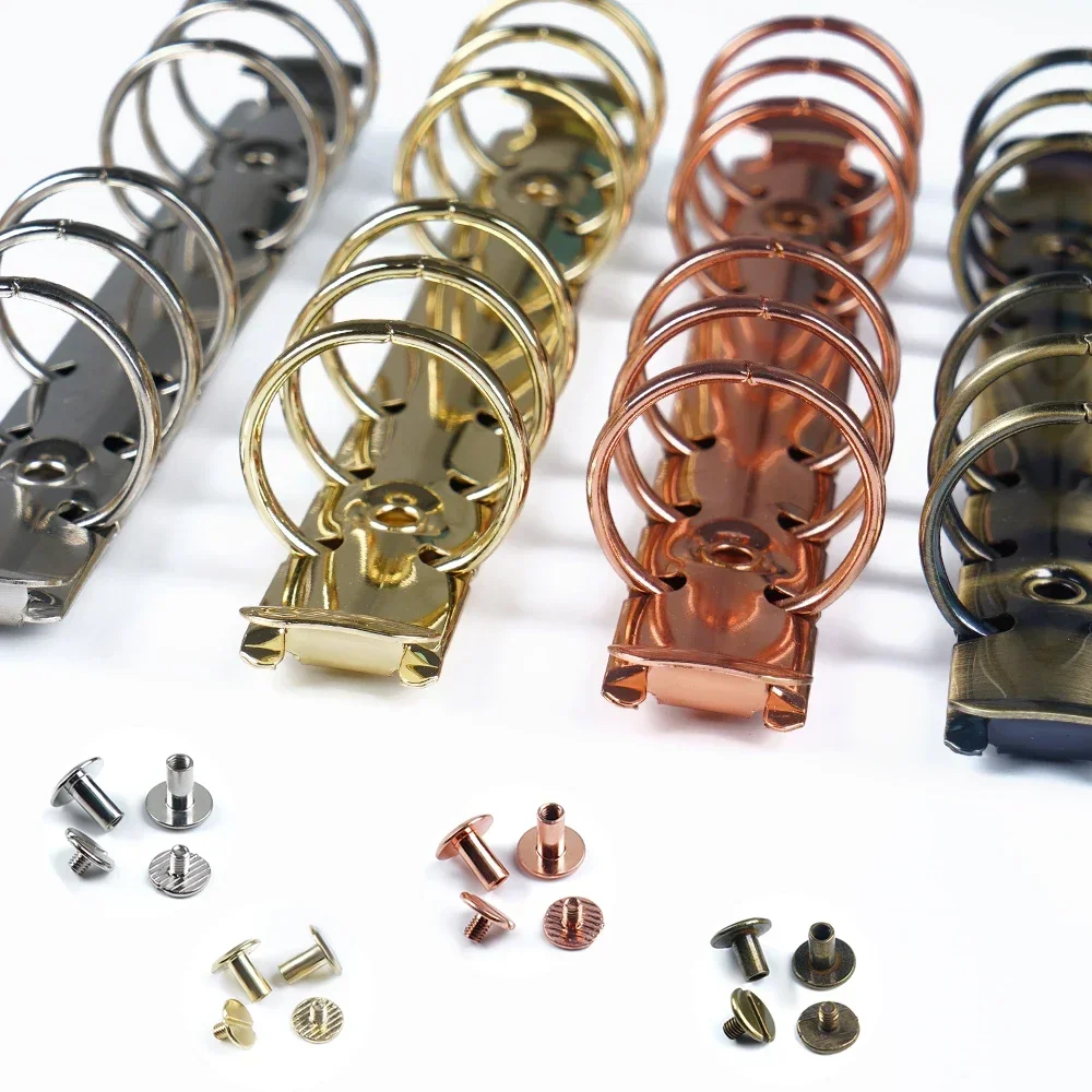 Clip per raccoglitore ad anelli a spirale in metallo con 2 coppie di viti per agenda per Notebook A5 A6 cartella per File con raccoglitore Persoanl