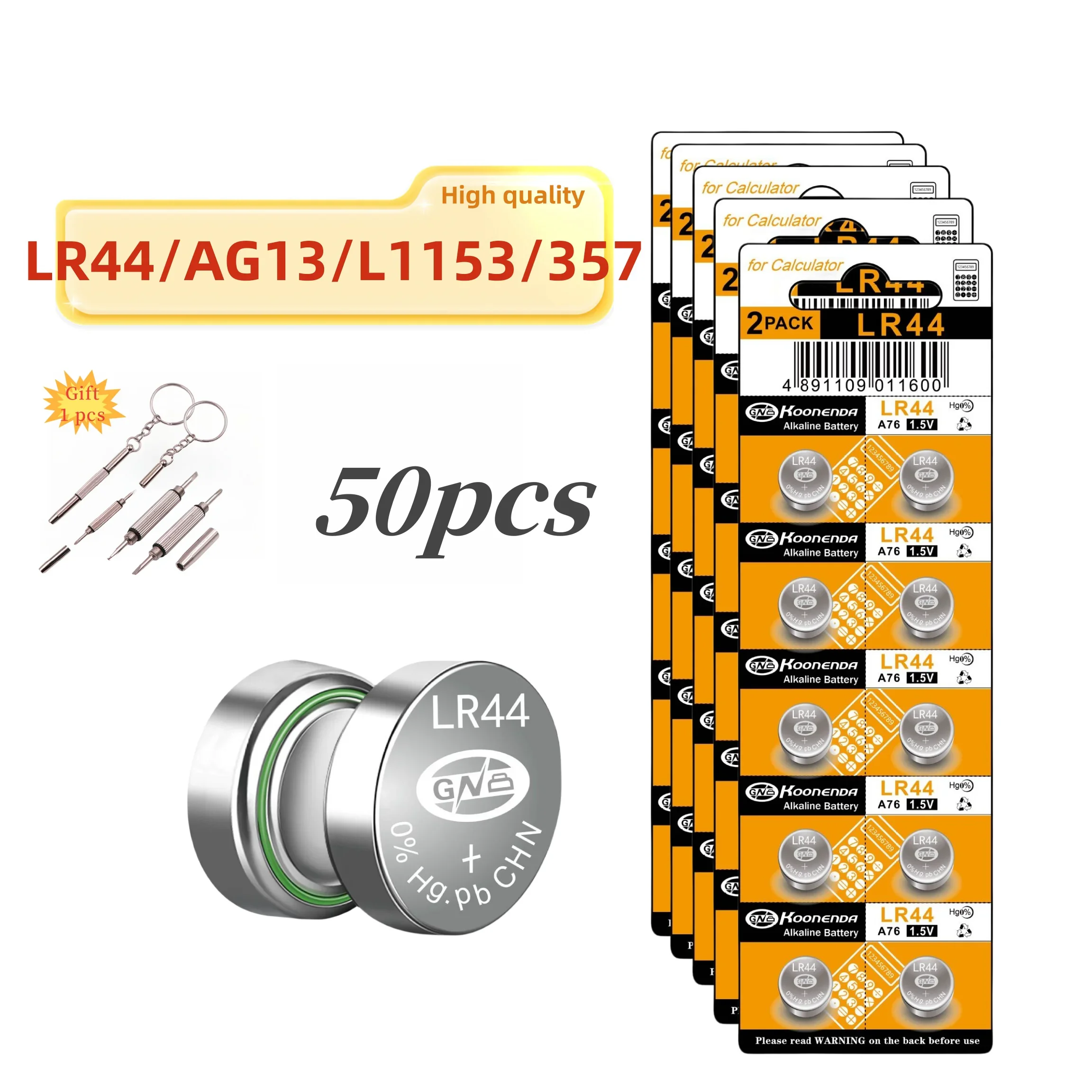 20-50pcs LR44 Batteries AG13 Button Cell Battery 1.5V 357 SR44 LR1154 Button Coin Batteries L1154 Battery for Watch Toys Remote