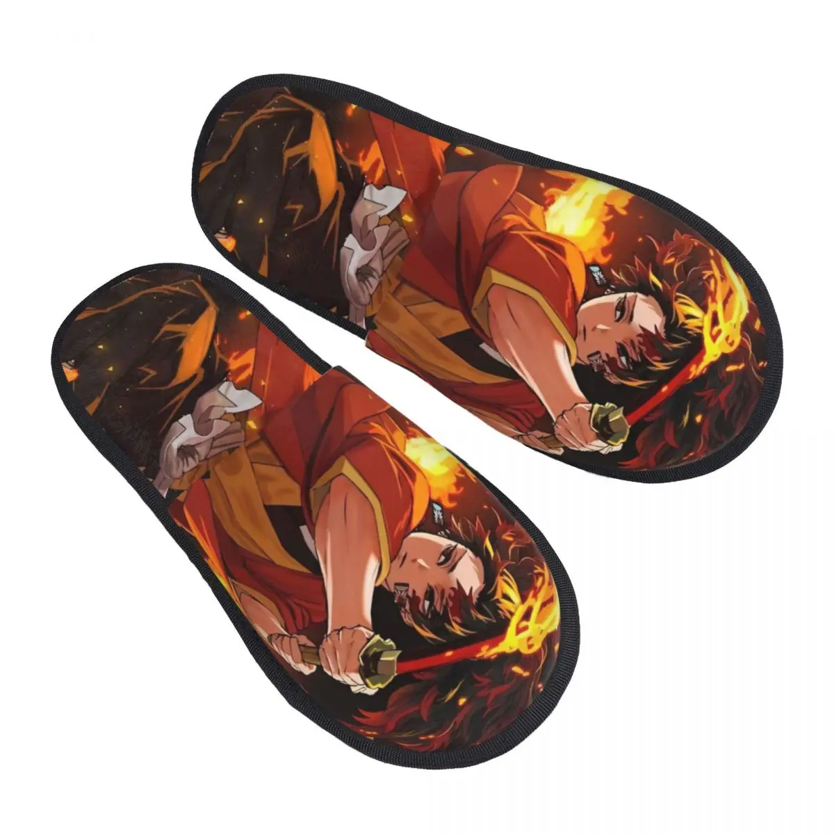 Yoriichi House Slippers Living Room Anime Demon Slayer Soft Memory Foam Slippers Anti Slip