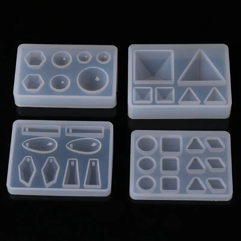 UV Resin Crafts Making Mold Crystal Epoxy Mold for DIY Handicrafts Geometric for Triangle Patch Decorations Silicone Dropship