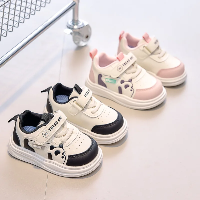 

2026 Infant First Walkers Soft Sole Sneakers, Korean Style White Baby Shoes for Girls & Boys, Cute Unisex Toddler Walking Shoes