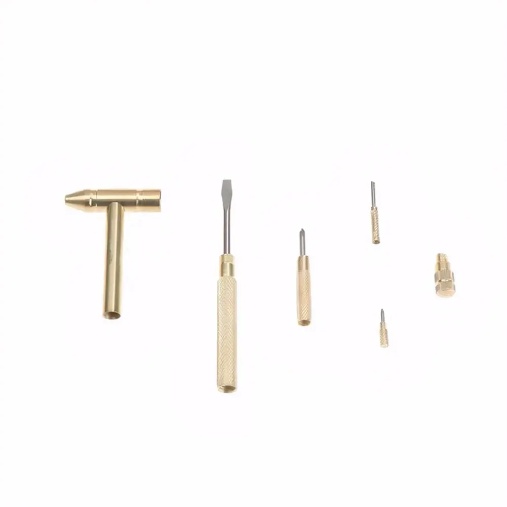 6 In 1 Metal Hammer Screwdriver Multi-Functional Hand Tools Hammer Mini Portable Hammer Watch Jewelry Repair Kit