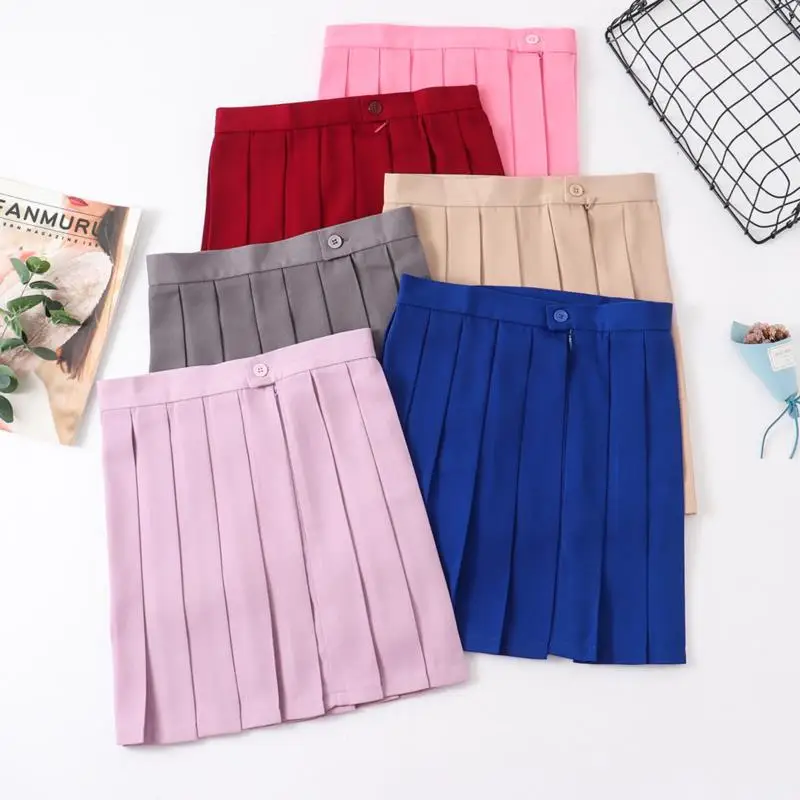 

Fashion Summer Women Girls Skirt 2022 High Waist Student Black Pleated Skirts Women Cute Sweet Girls Dance Mini Skirt XS-3XL