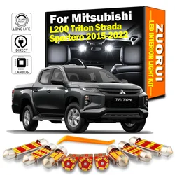 ZUORUI 11Pcs LED Interior Reading Light Kit For Mitsubishi L200 Triton Strada Sportero 2015- 2019 2020 2021 2022 Car Door Bulbs