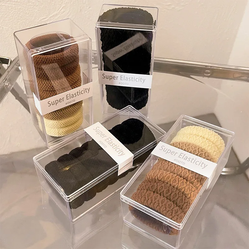 

Fashionable Versatile Hair Accessories for Women Elastic Rubber Bands and Towel Hair Ties for High Ponytail and Hair Twists