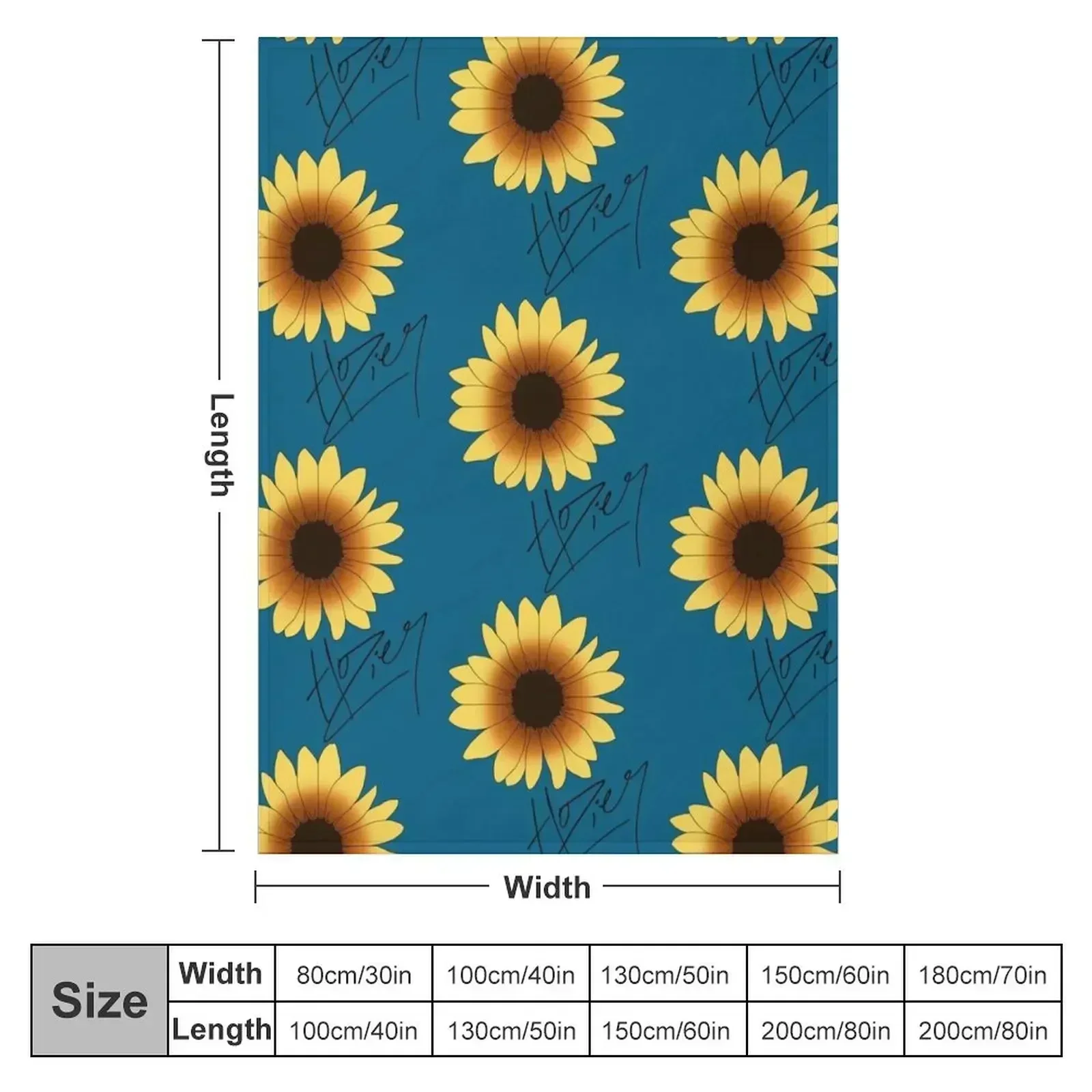 Hozier Signature Sunflower Floral Throw Blanket cosplay anime Plush Thermal Luxury St Blankets
