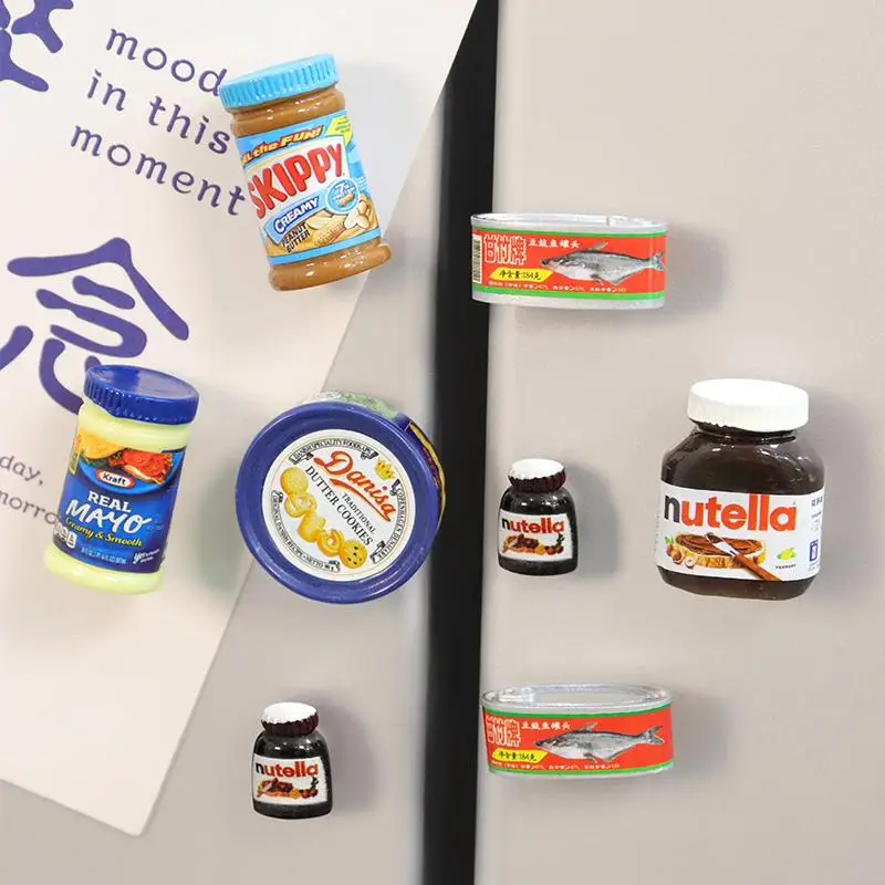 Cute Kitchen Seasoning Bottle Fridge Magnets Hole Boards Cartoon Decorative Stickers Polaroid Photos Message Boards