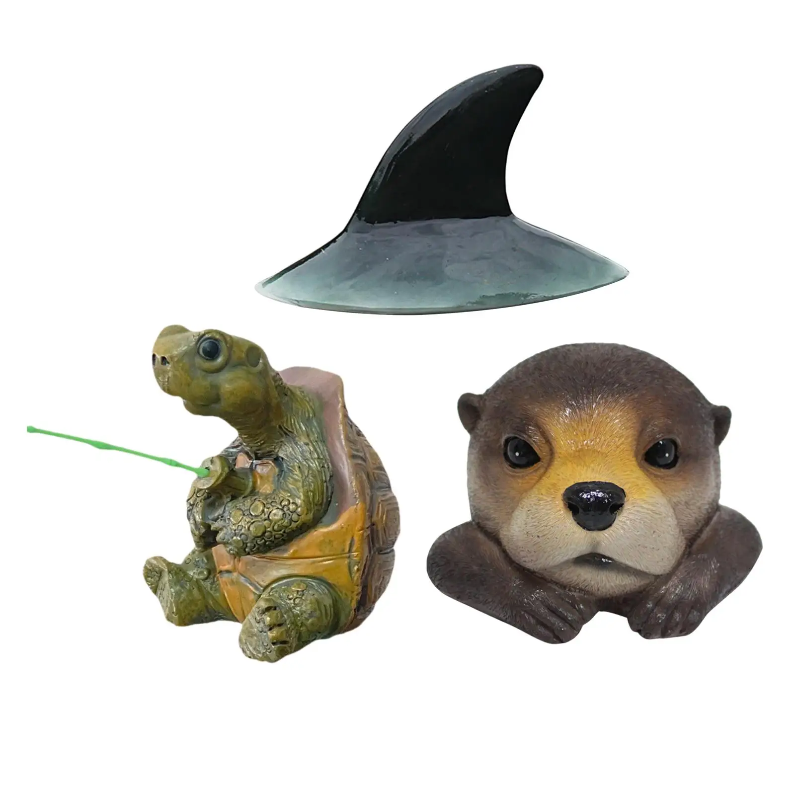 

Resin Fishing Turtle Statue Animal Sculpture Garden Ornament Outdoor Figurine for Patio Pond Decoration