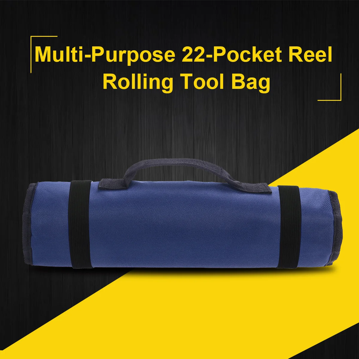 

Roll Up Tool Pouch Organizer 22 Pockets Heavy Duty Oxford Cloth Portable Tool Kit with Eyelets for Wall Hanging Rolling Storage