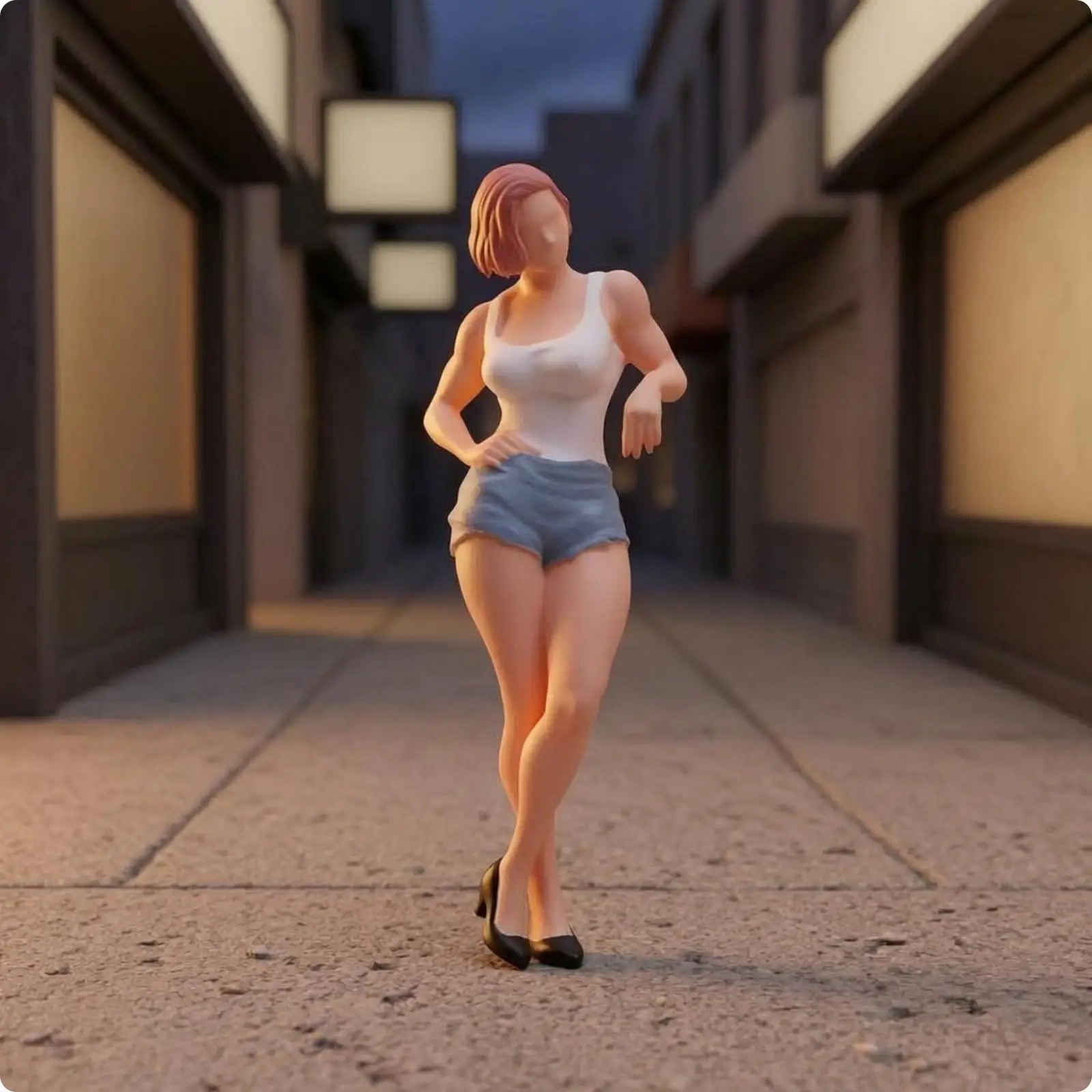 1/64 Scale Figure High Heels 1:64 Miniature Figure Realistic Detail