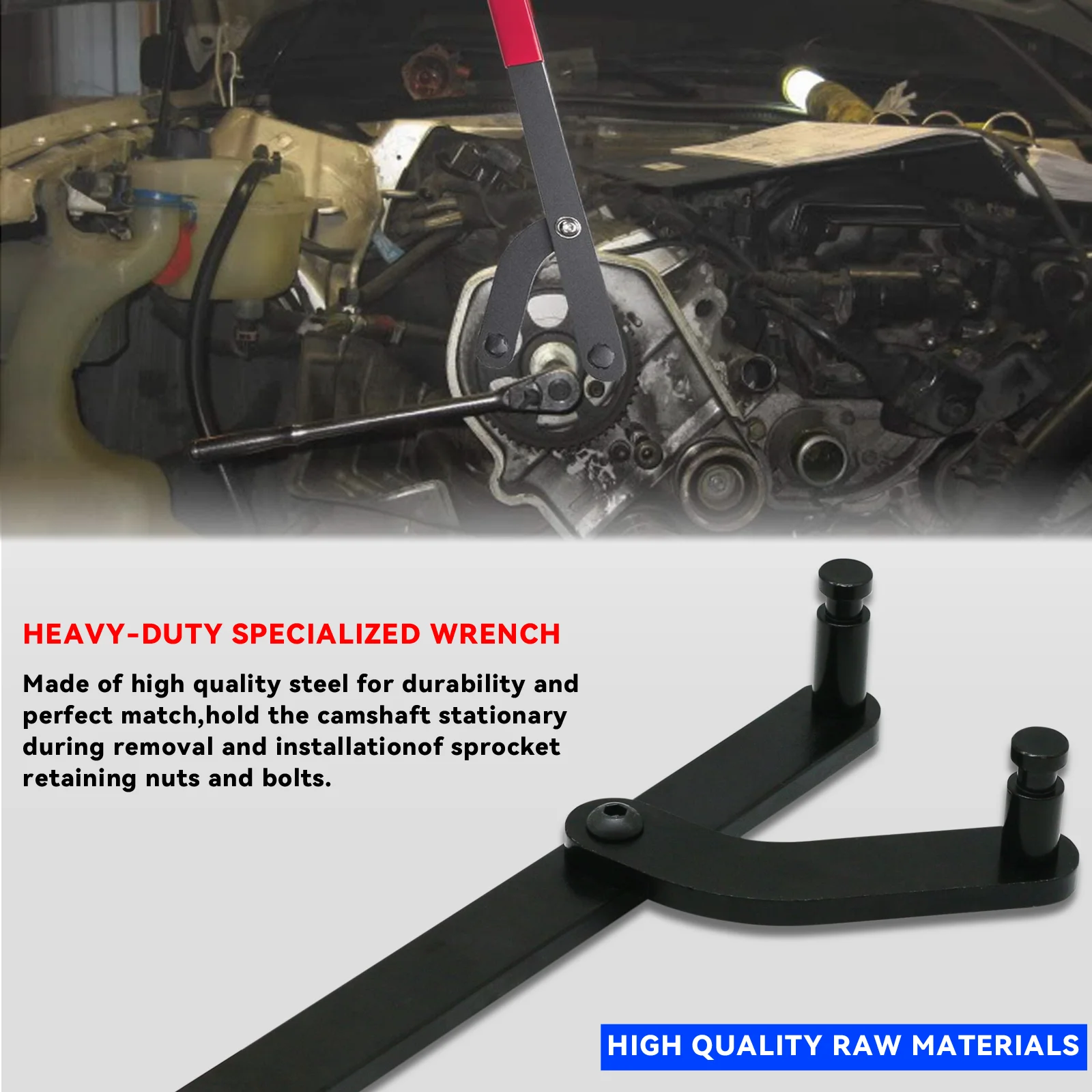 Uniwersalny uchwyt do koła pasowego wałka rozrządu, narzędzie do mocowania koła pasowego osi GM, narzędzie do mocowania koła łańcuchowego, zestaw narzędzi do koła zębatego rozrządu.