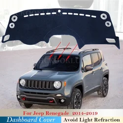 Dashboard Cover Protective Pad for Jeep Renegade 2014~2019 BU Trailhawk Car Accessories Dash Board Sunshade Carpet 2017 2018