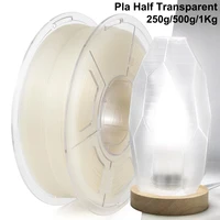 Filamento de impresora 3D medio transparente Pla 250g 500g 1Kg 1,75mm Material medio transparente Pla materiales de impresora 3D consumibles
