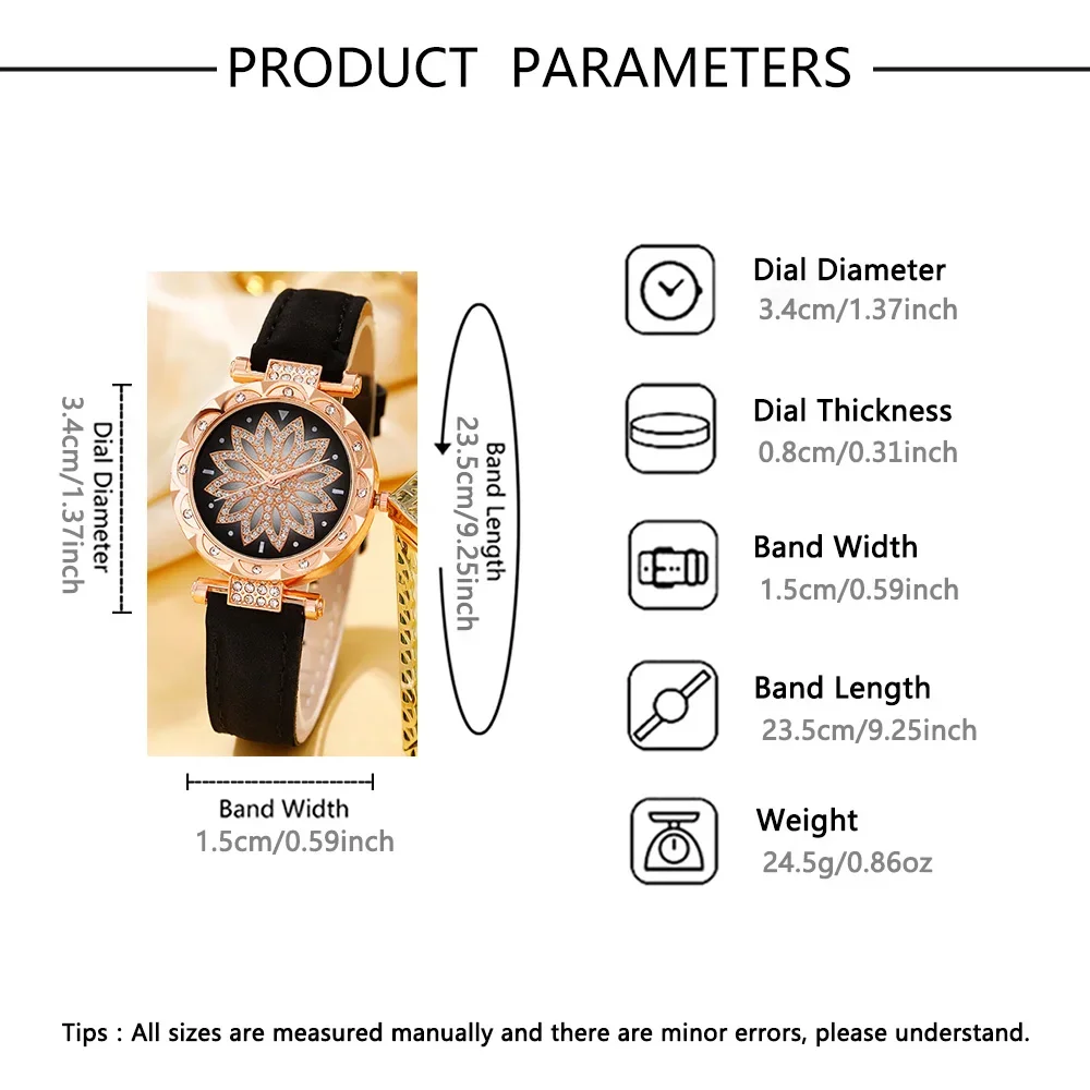 women's new watch set with elegant and fashionable watches+fashionable butterfly accessories