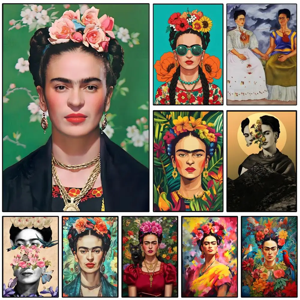 Frida K-Kahlo ART Poster Self-adhesive Art Waterproof Paper 