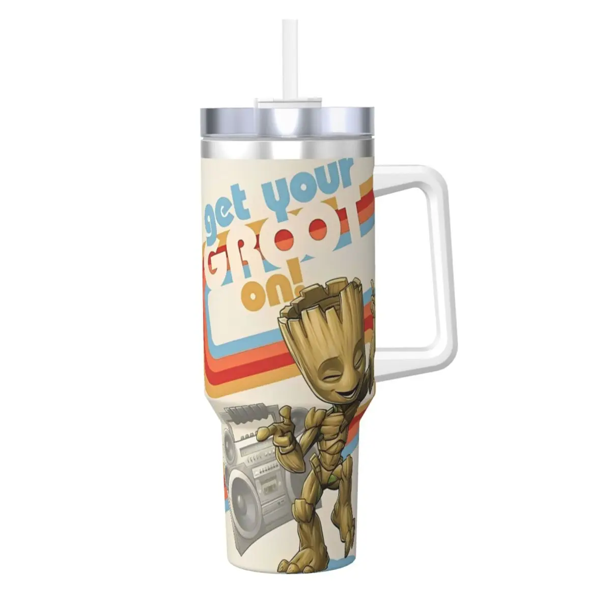 Guardians Of The Galaxy Tumbler groot Cold and Hot Water Bottle Keep Heat Stainless Steel Thermal Cups Design Travel Car Mugs