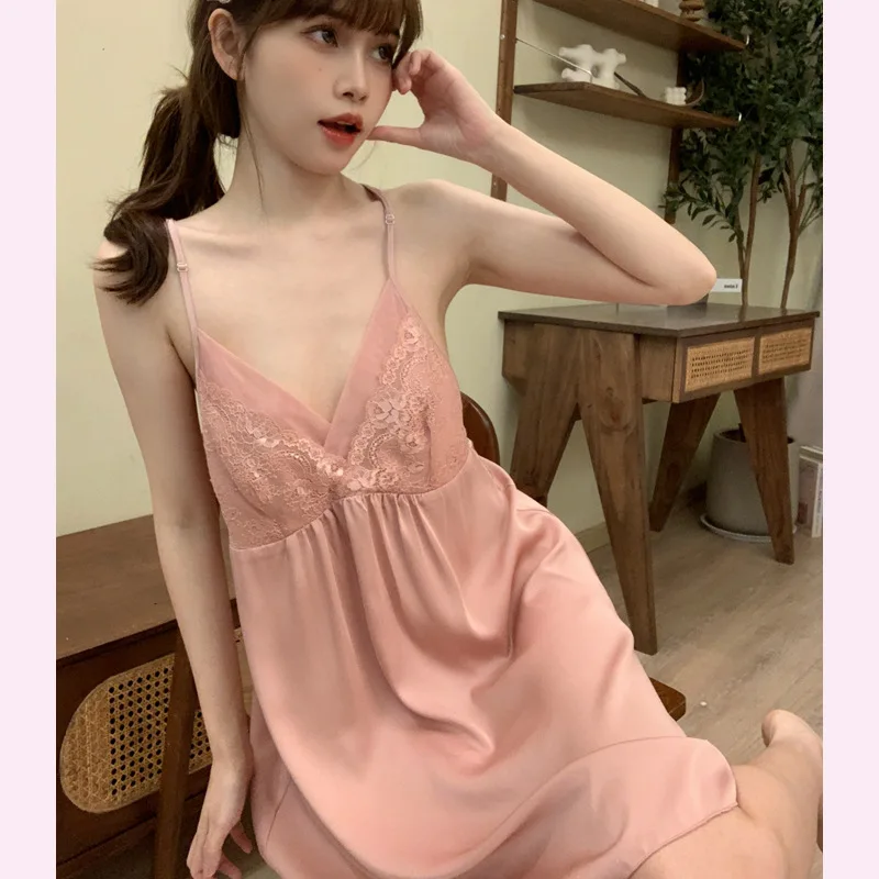 

Sexy Women Nightwear Lace Nightdress Nighty Mini Nightgown Suspender Skirt Sleepwear Loungewear