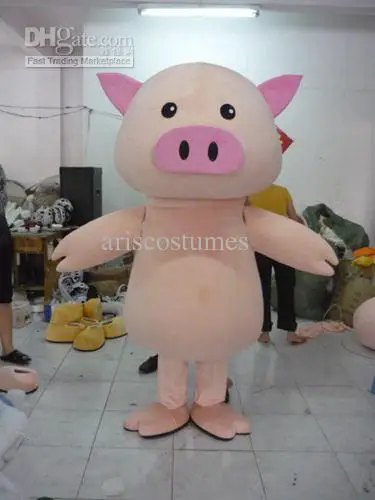 New Adult Halloween Christmas Lovely Pig Mascotte Fancy Cartoon Mascot Costume Plush Fancy Dress Mascot Costume