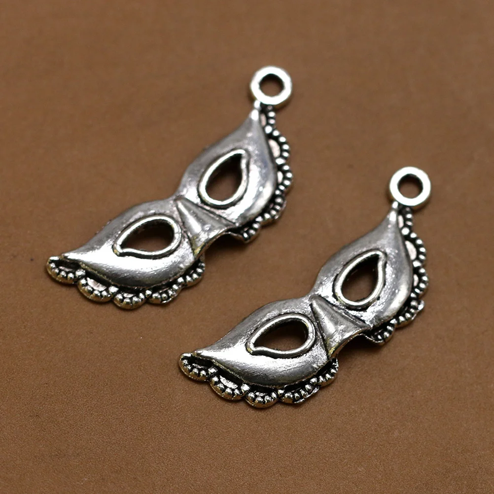 

50 Pcs Dancer Mask Bracelet Pendant Durable Pendants Fashion Jewelry Making Earring Charms Alloy