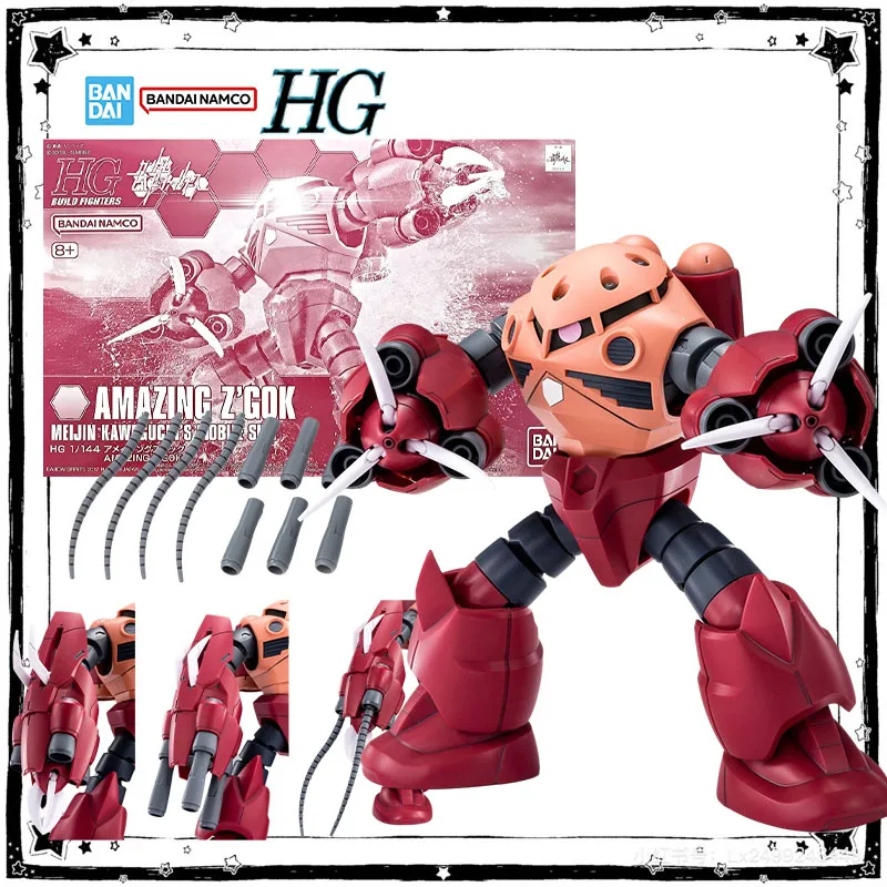 

Bandai Genuine HG 1/144 Amazing Z’Gok Model Kit Anime Gundam Action Figure High Poseability Collection Assembly Model Toys Gifts