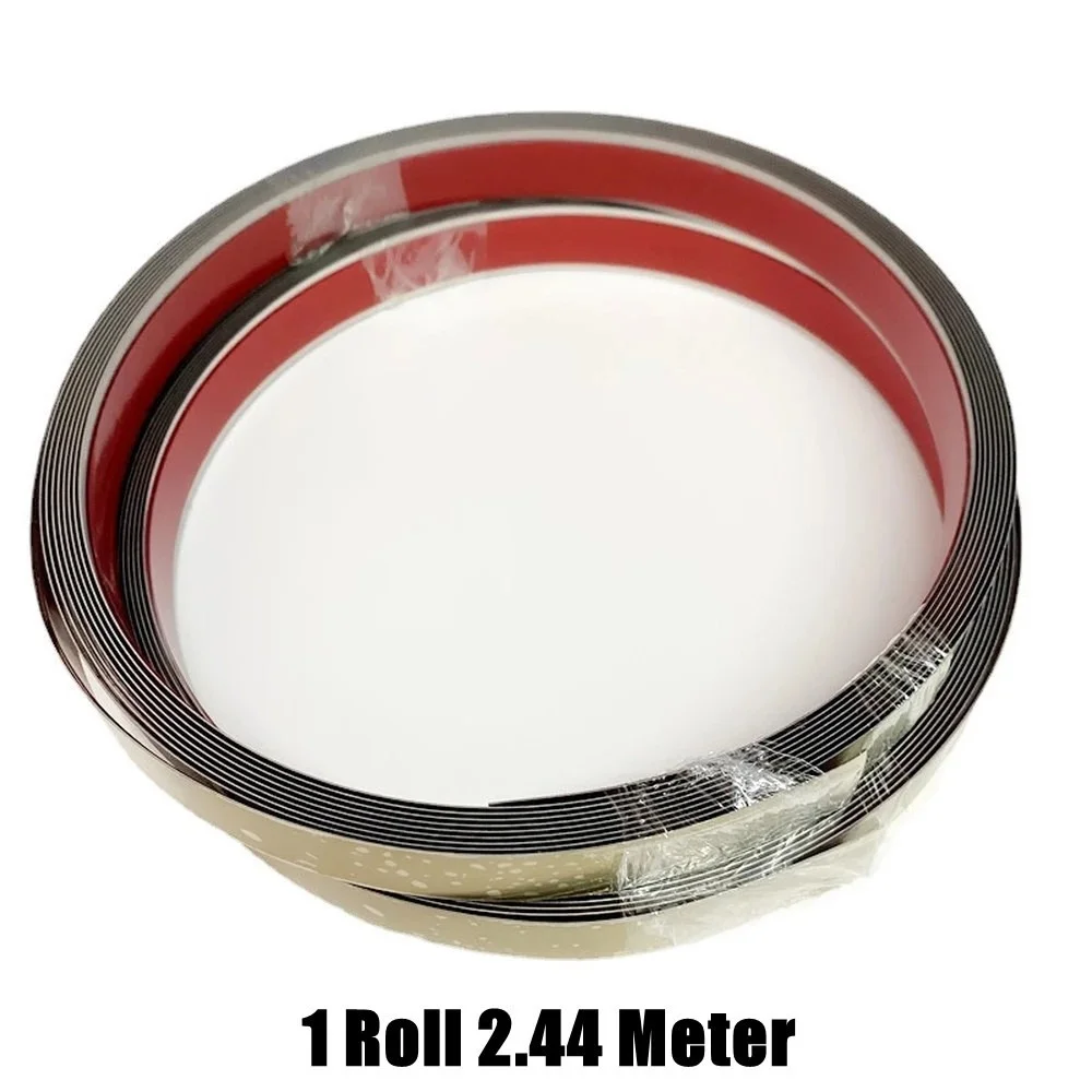 1 Roll Wall Sticker Edge Strips Decorative Living Room Stainless Steel Background Wall Tile Strip Edge Trim for Ceiling Edging