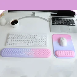 Mouse Pad Set Wrist Rest Support Pad Ergonomic Mouse Pads Keyboard Wrist Rest Gamer Accessories Arm Rest Mousepad Foam Memory
