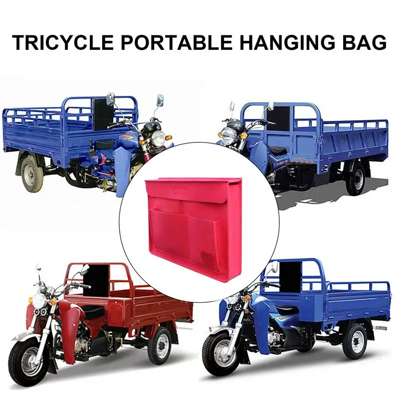 Flat Shape Tricycle Bag Strap-On Frame Pouch Battery Express Car Storage Pouch Front Storage Bag For Tricycle Bike Cycle