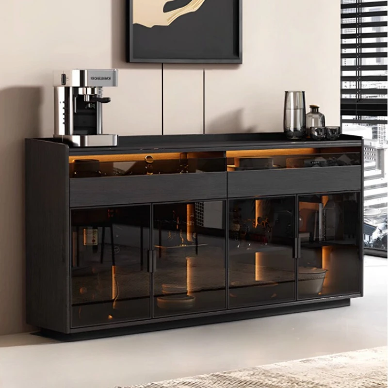 

Rock slab sideboard light luxury household display Kitchen storage modern minimalist meuble de rangement cuisine home furniture
