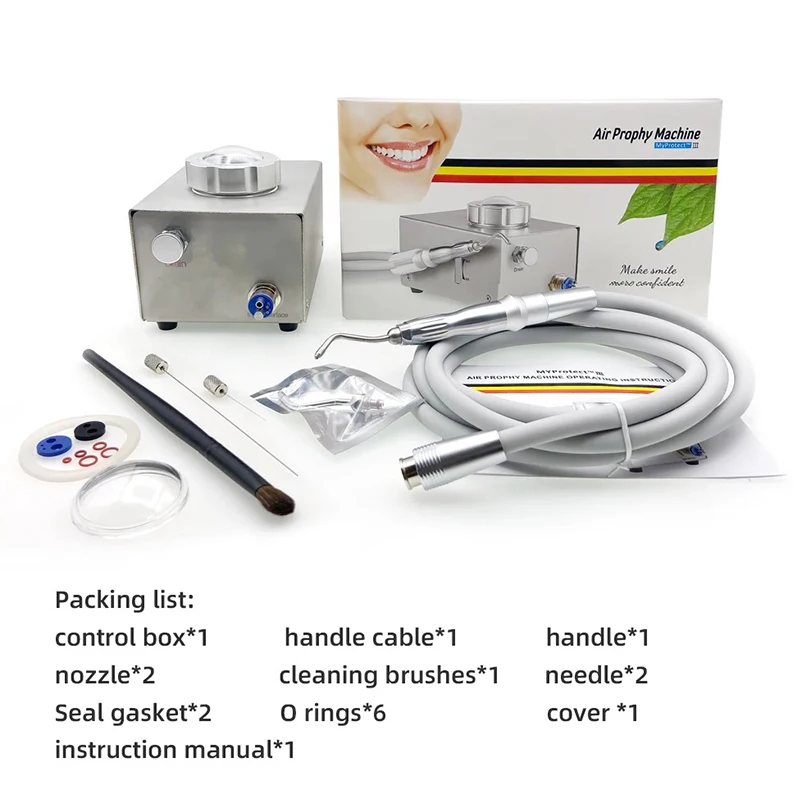 Dental Sandblasting Air Prophy Machine Teeth Cleaning Polishing Desktop Air/Water Prophy Dentistry Tools 2/4HOLE for Oral Care