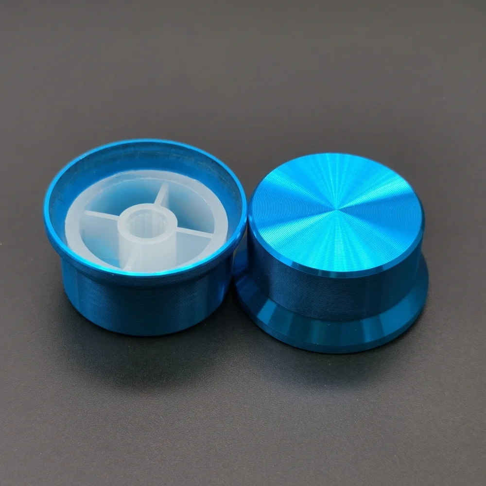 1PCS 30*15mm Aluminum Alloy Potentiometer Knob Cap Encoder Volume Control Audio Knob for 6mm Shaft Hole（D-Axis/Floral Axis） view 5