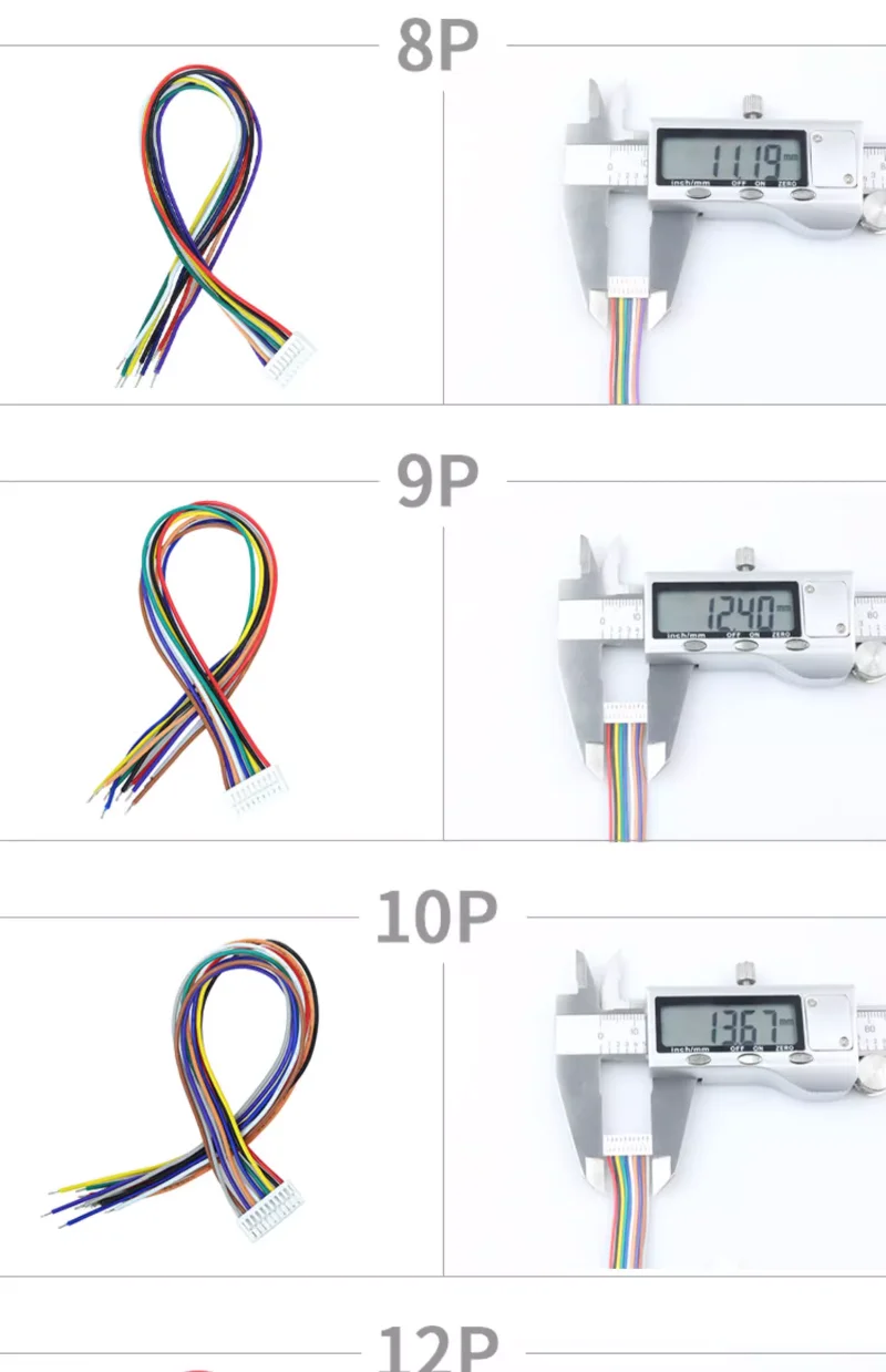 10 Stück GH1.25 2P/3/4/5/6/7/8/9/10/12P Einzel-/Doppelkopf 1,25 mm Abstand Elektronikdraht mit Verriegelungsanschluss 100/150/300 mm – Detail 4