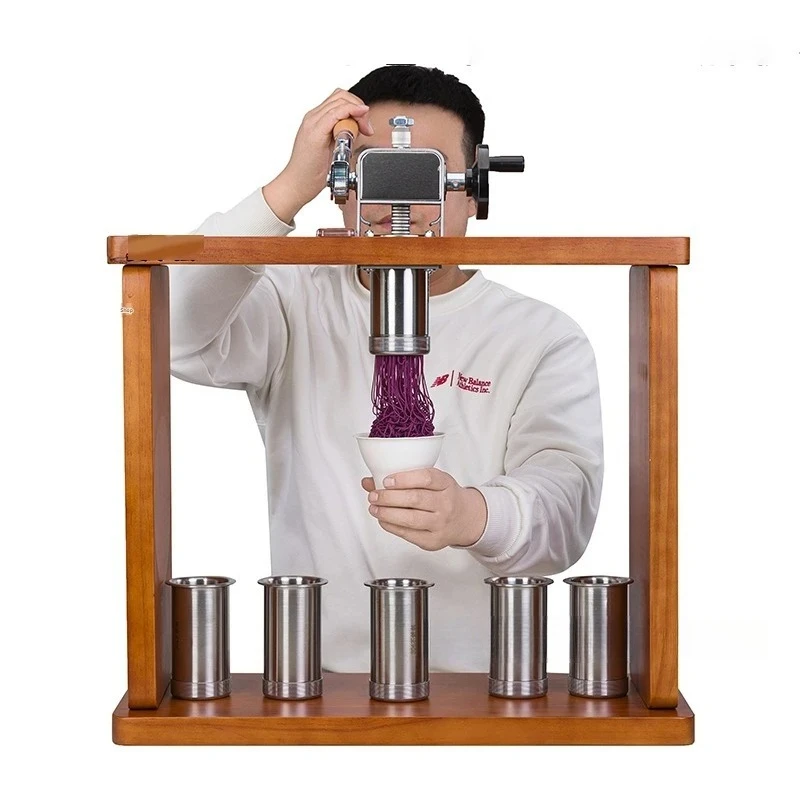Double - Head 6 - Barrel Mont Blanc Ice Cream Machine Matcha Noodles Machine Mont Ice Cream Tool Noodle Press