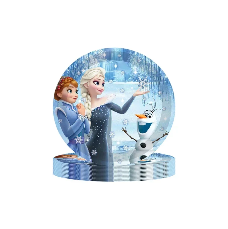 Disney Frozen happy birthday imprezowe papierowe serial jednorazowe zastawy stołowe dla 10 gości baby shower girl favor dekoracje na przyjęcia na specjalne okazje