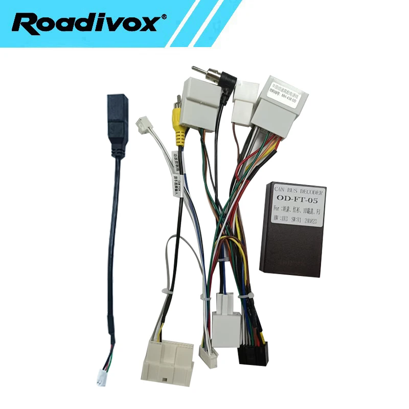 android Car radio Canbus Box Decoder For Toyota prado tundra sequoia sienna 16 pin Wiring Harness Plug Power Cable adapter