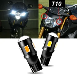 2PCS W5W CANbus White LED Motorcycle Position Parking Light FOR Kawasaki Z250 Z400 Z650 Z900 RS ER6F T10 194 Pilot Park Lights