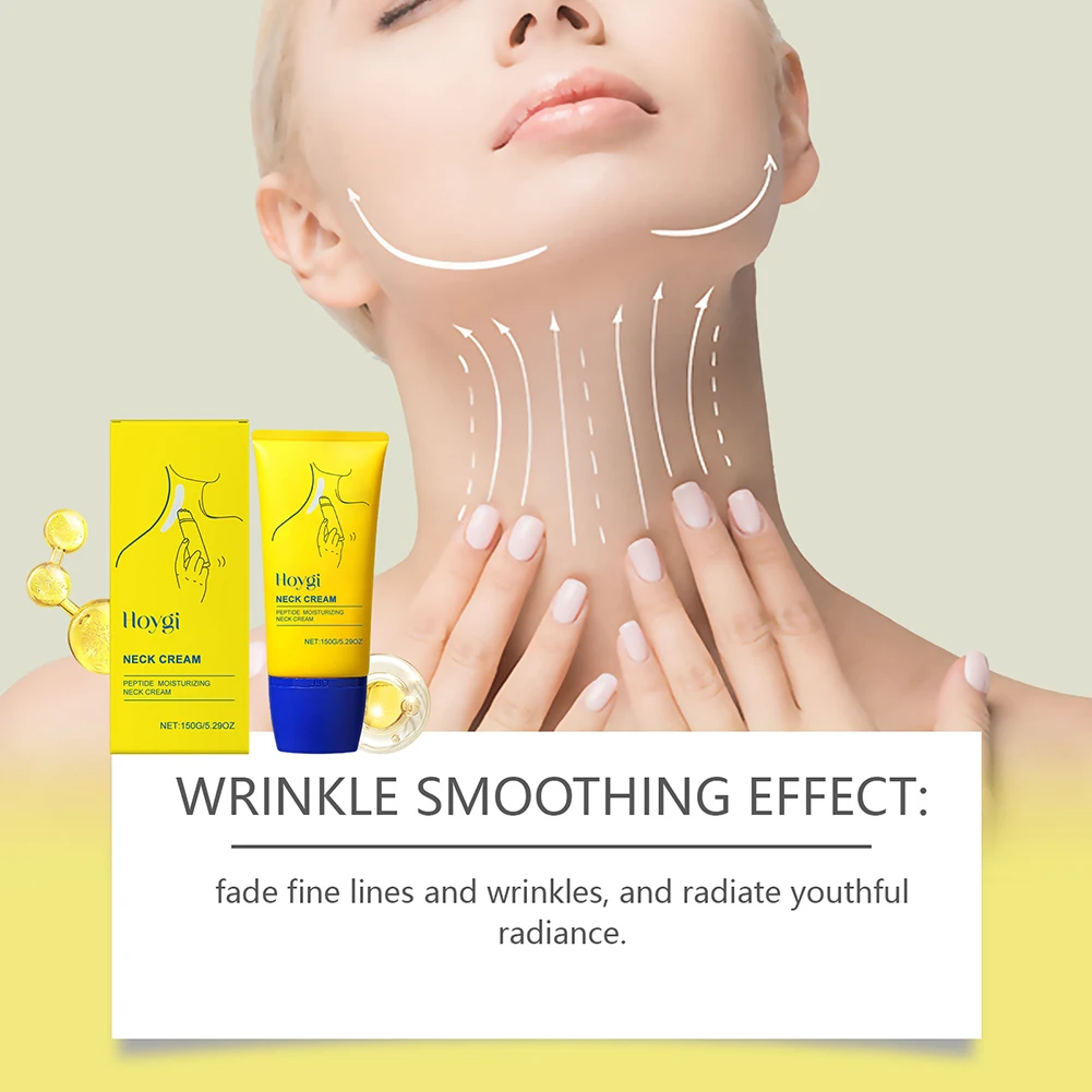150g Anti-Aging Neck Firming Cream Peptide Moisturizing Cream For Neck Firm Reduces Wrinkles Smoothing Skin Cream