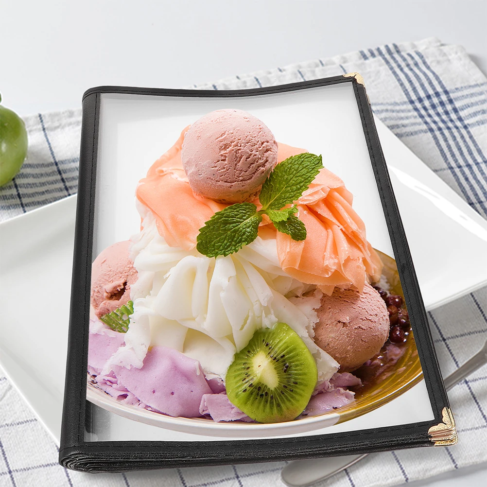 

Pvc Covers Restaurant Clear Transparent Menu Holder Water Resistant A4 Size For Cafe Elegant Menu Folder Protector