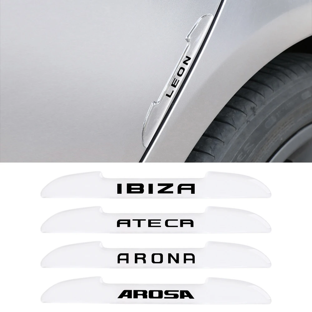 4PCS Anti-Collision Strips Car Accessories For Seat Leon Ibiza Ateca Arona Cordoba Toledo Altea Alhambra Arosa Exeo Mii Tarraco