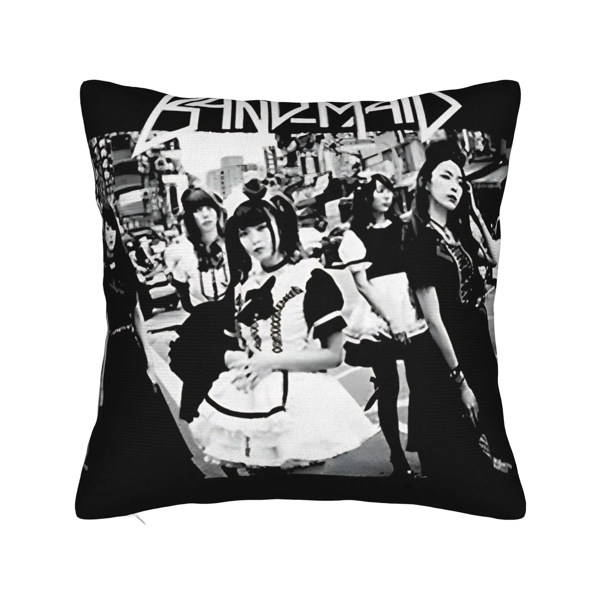 New Beginning Band MaiD Rock Music Square Pillow Cases  Cushion Cover Fashion Zipper Decor Pillowcase for Car 18