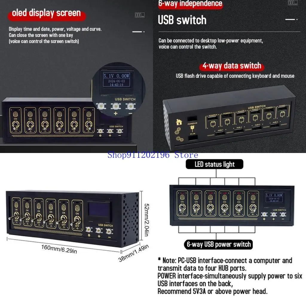 

P82A USB HUB 6 в 1 USB Networking Hub с расширением адаптера передачи данных