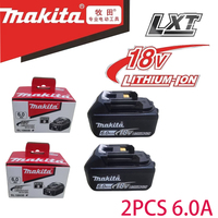 Original Makita 18V 6.0Ah Rechargeable Battery Lithium-lon Replacement LED LXT Power Tool Battery BL1860B/BL1860/BL1850/BL1830