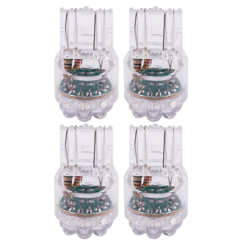 4X White T20 7443 7440 9 LEDS Brake Turn Signal Rear Lights Bulbs Lamps DC 12V