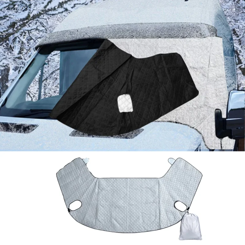 Motorhome Winter Windshield Screen Cover Anti-Freezing Snow Protective Cover Wrap For Fiat Ducato Peugeot Boxer Citroen Relay
