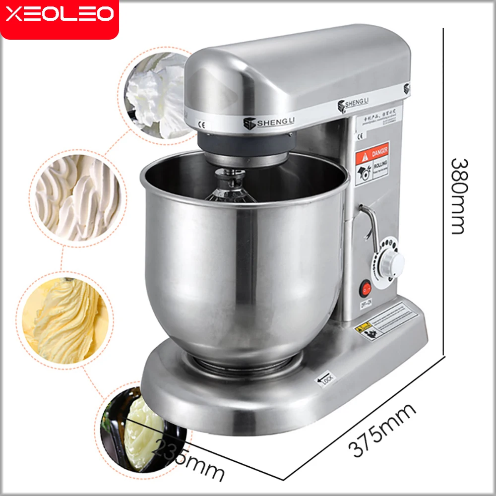 XEOLEO Electric Planetary Stand Mixer 10L Stainless Steel Food Mixer With Dough Hook Flat Beater Kitchen Chef Machine