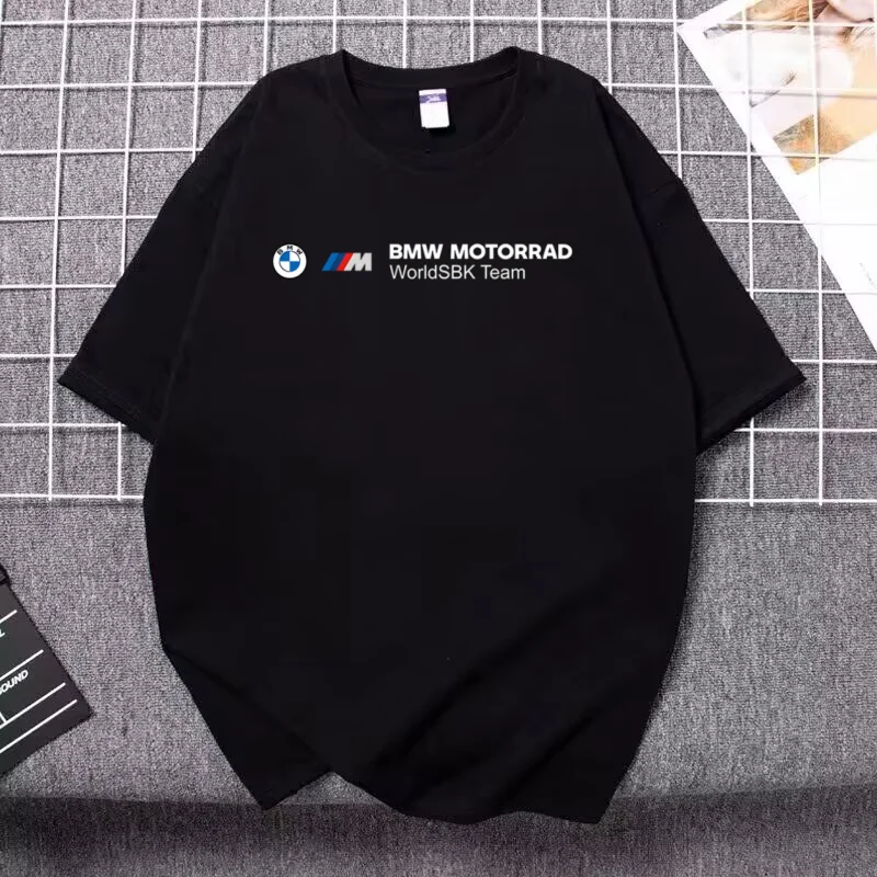 

Мужская спортивная футболка для любителей автомобилей, гоночный мотор, летняя футболка BMW, рубашка с коротким рукавом, мужская и женская летняя хлопковая футболка с круглым вырезом