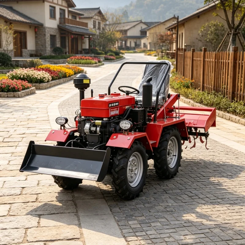 Customized Industry‑Preferred Agricultural Tillage Cultivation Machinery, Hot‑Selling Wheeled 4‑WD Rotary Tiller