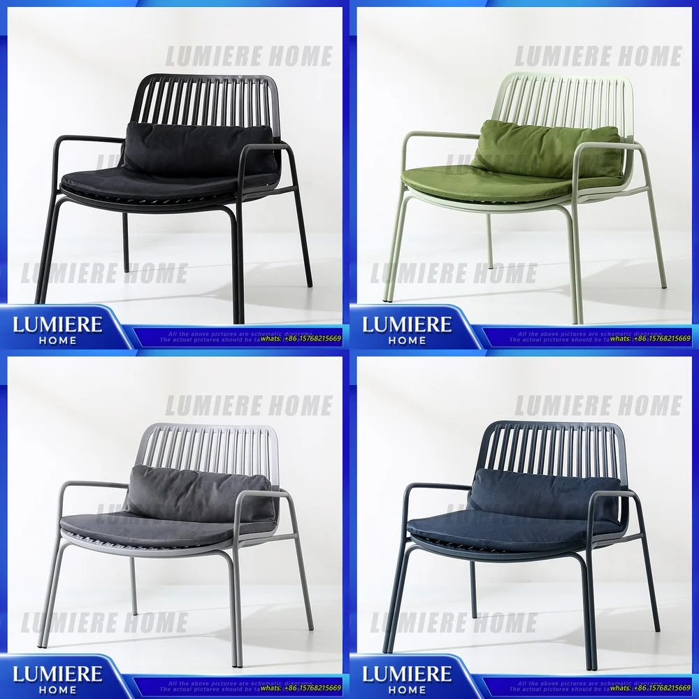 

Водонепроницаемое кресло для отдыха в скандинавском стиле для использования на открытом воздухе и в помещении, современное минималистское одноместное кресло для небольших помещений