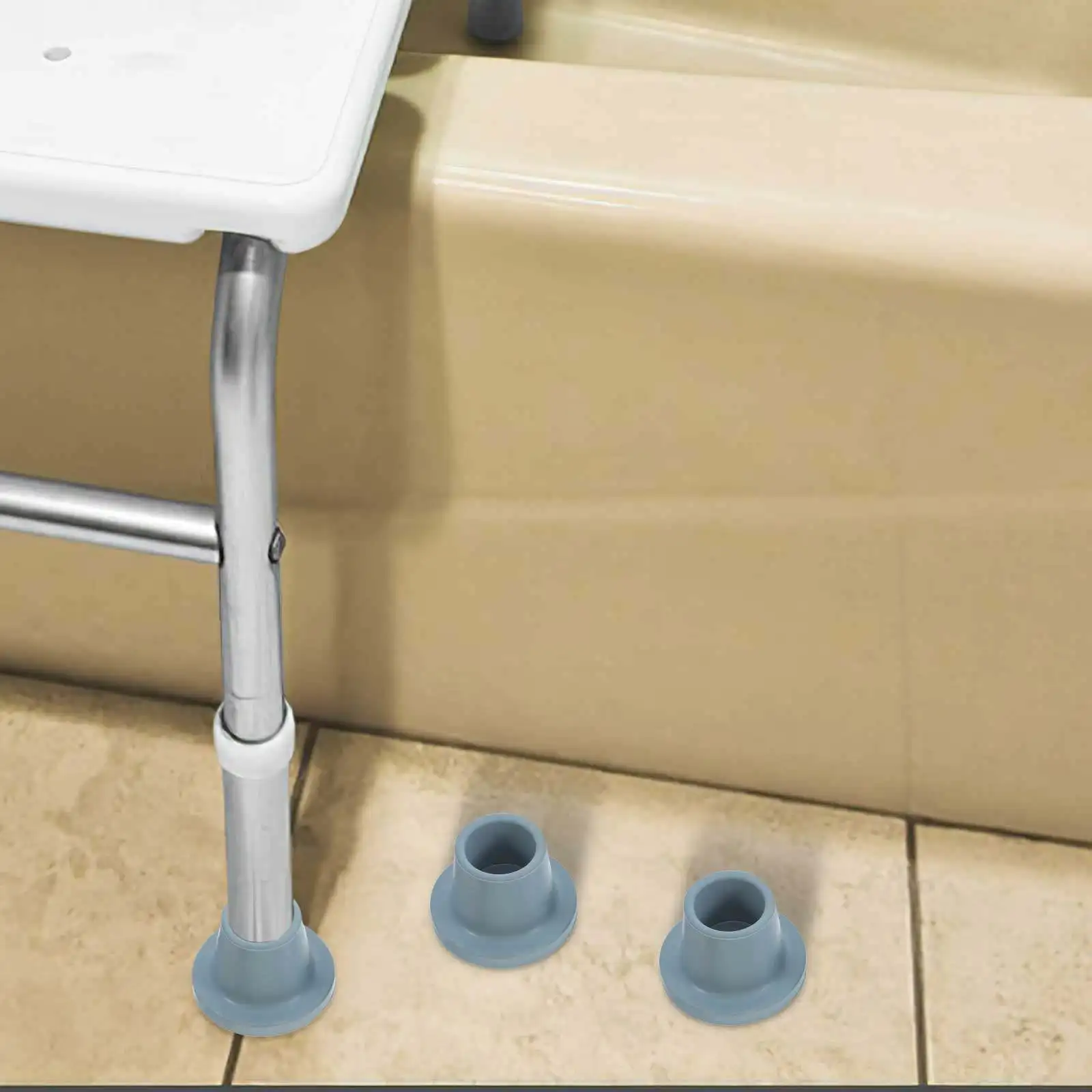 

4pcs Feet for Shower Chair Bath Stool 28 5mm Gray Anti Shower Chair Leg Caps Slip Replacement Leg Caps Furniture Protectors